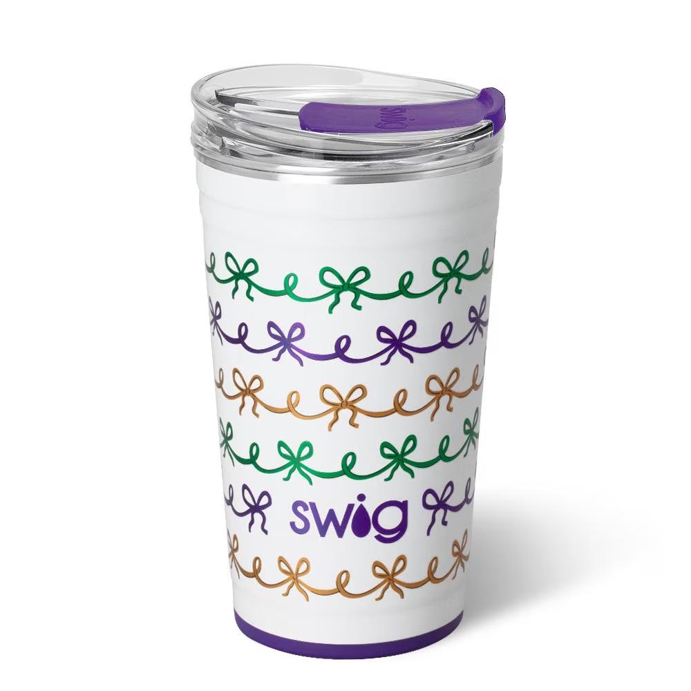 Mardi Gras Swig Party Cup 24oz