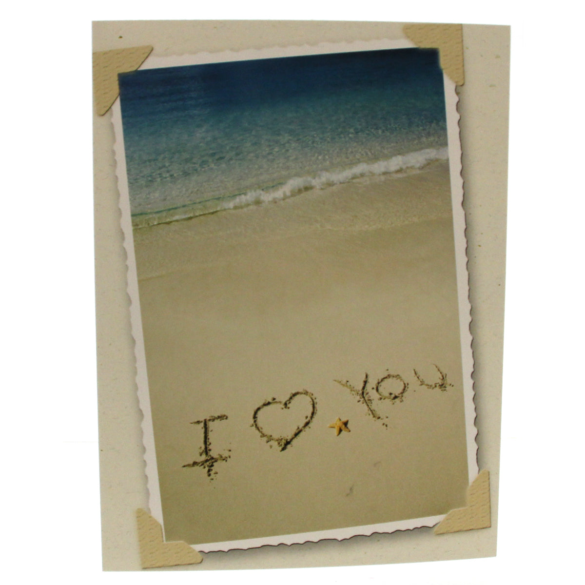 Love Card: I ♥ you (image of beach)