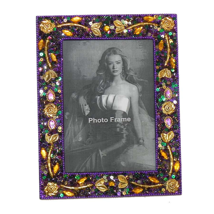 Mardi Gras Pretty in Purple Frame 2 Sizes