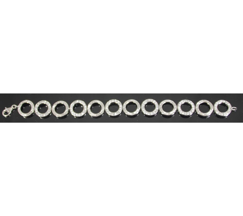 Sterling Silver Bracelet Circles 7.5"