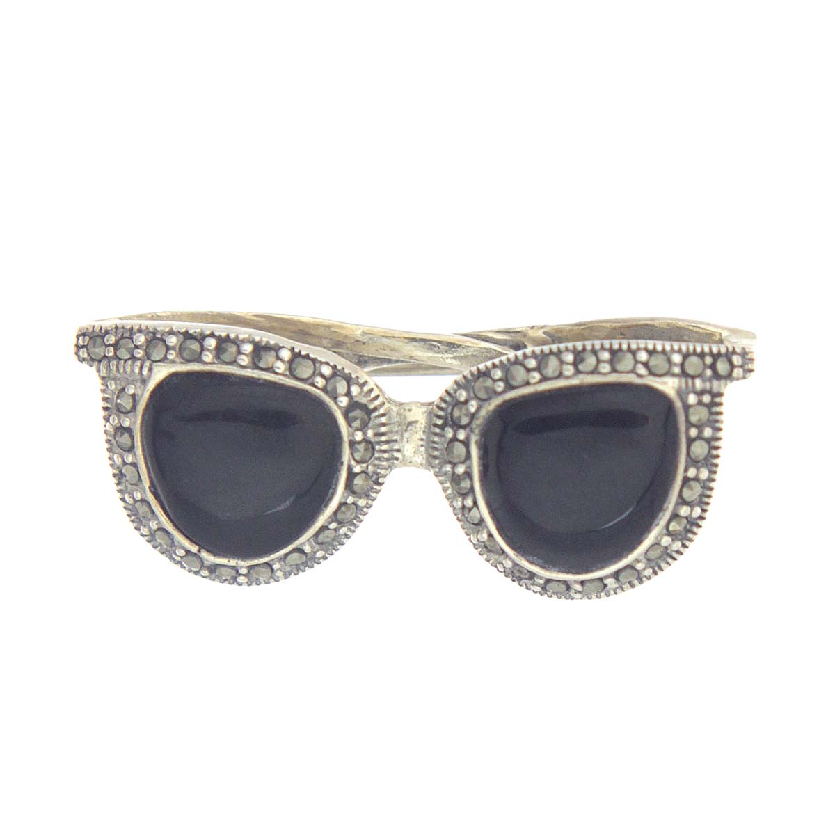 Sunglasses Pin Black Onyx Sterling Silver