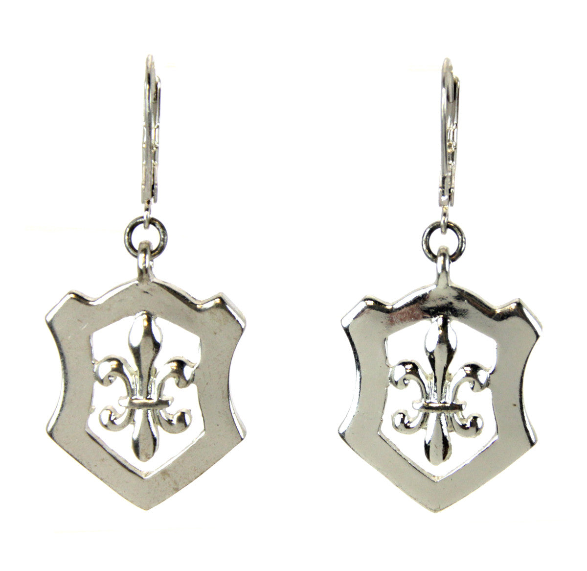 Fleur De Lis Earrings Shield