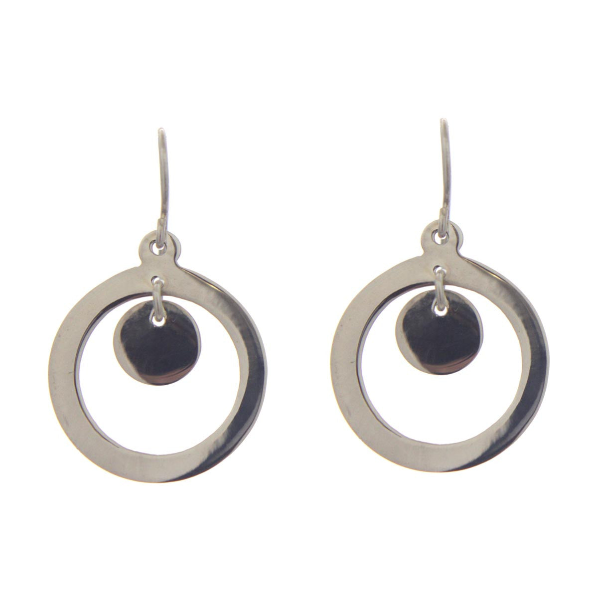 Sterling Silver Circle Earrings