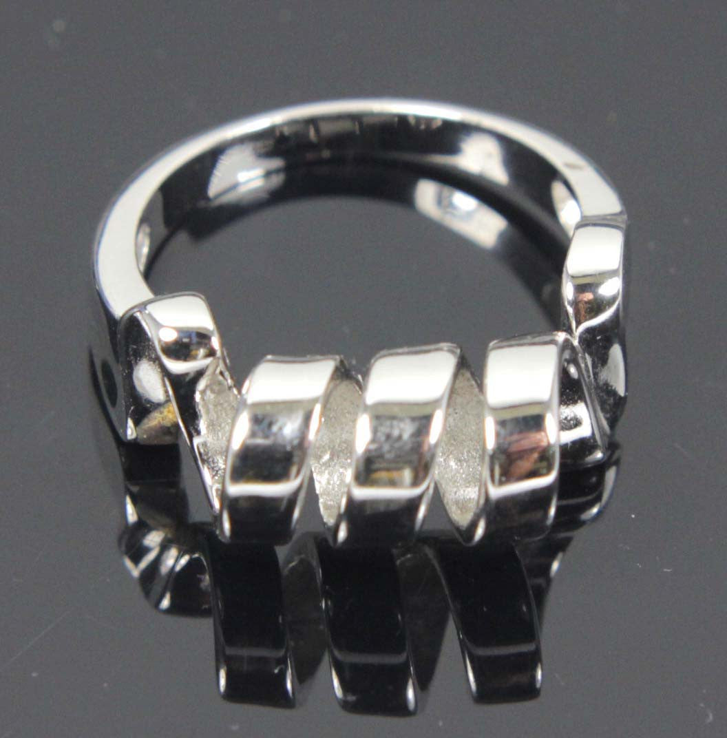 Sterling Silver Ring Ribbon Size 8.5