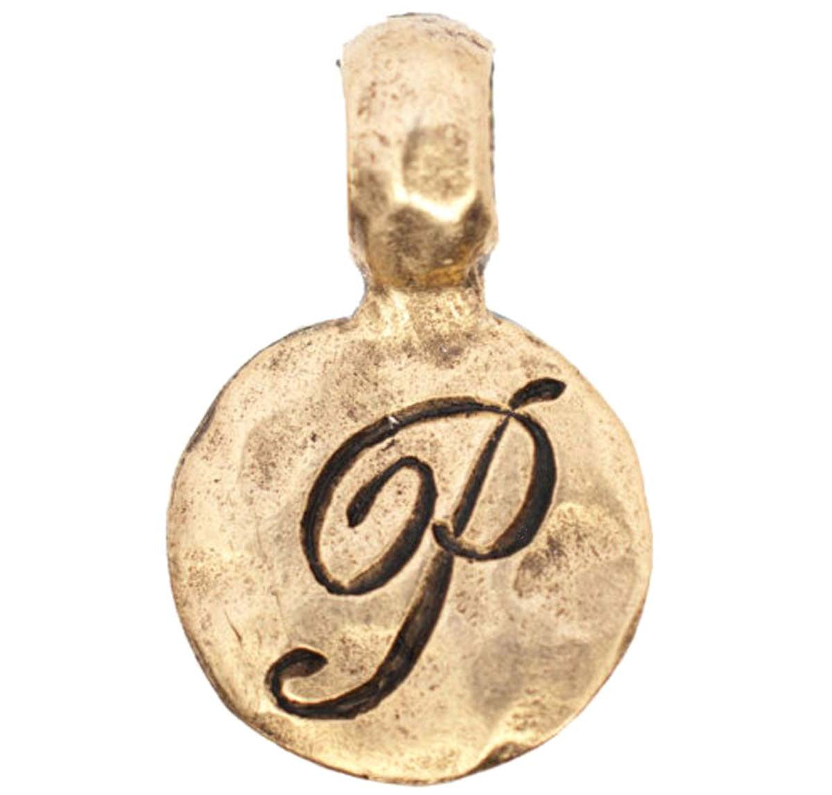 Monogram P with Bale Charm Gold
