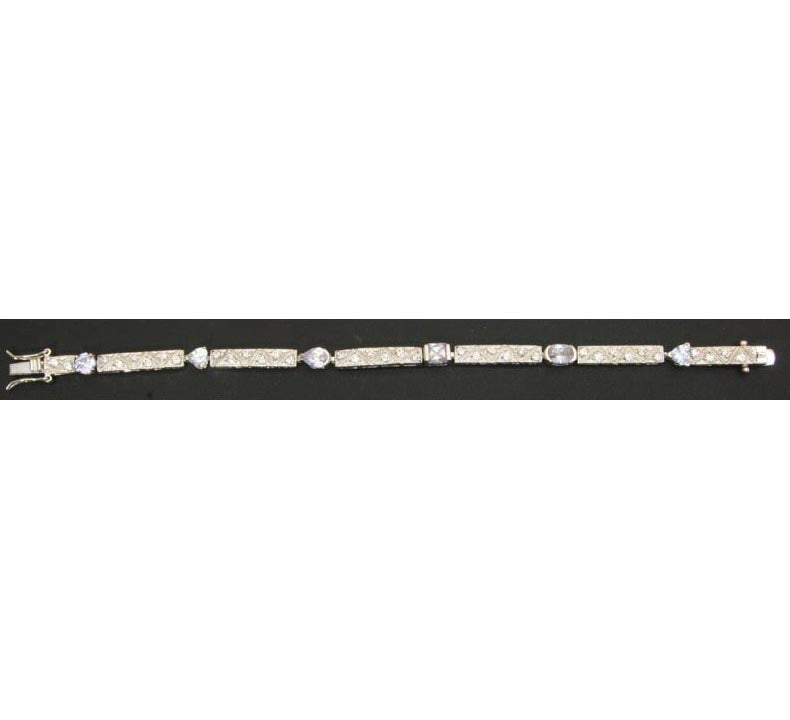 Sterling Silver Bracelet Lt. Amethyst
