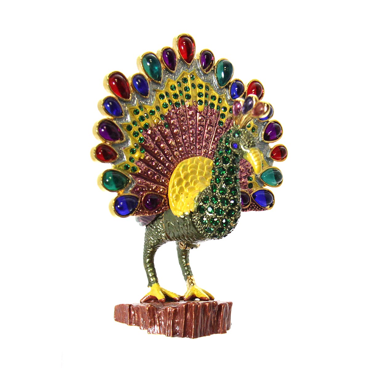 Standing Peacock Box Green