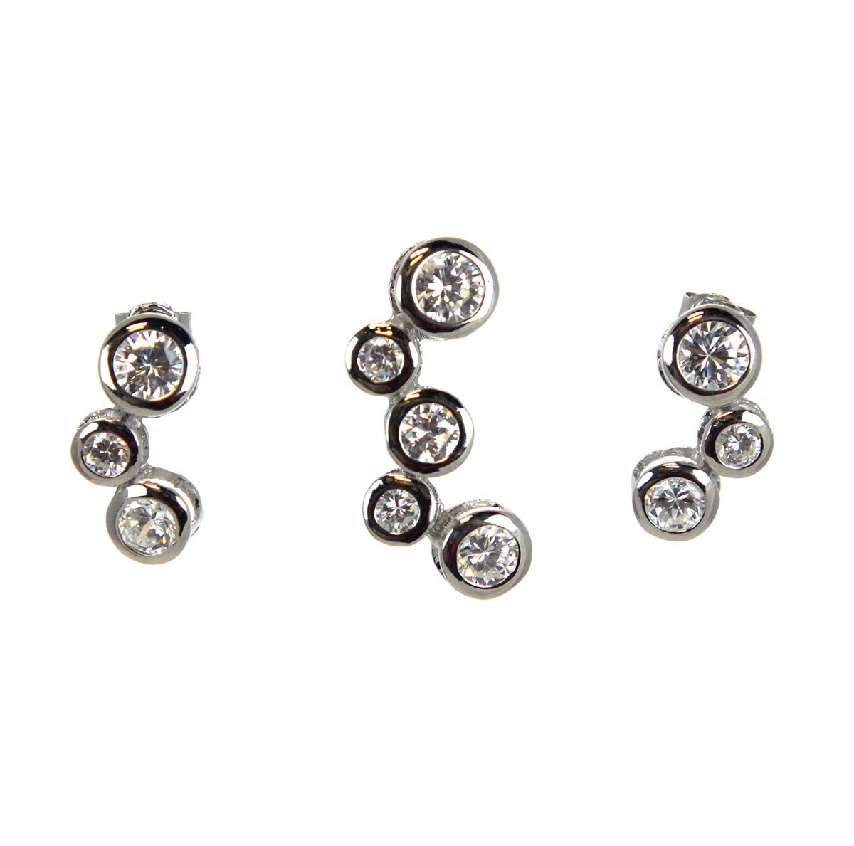 Bubble Pendant Earring Set