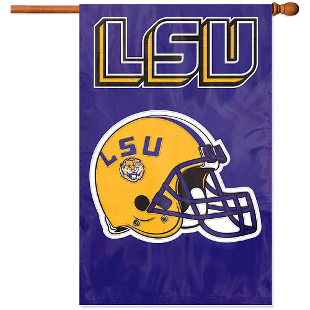 Applique & Embroidered Flag LSU, 44"X28"