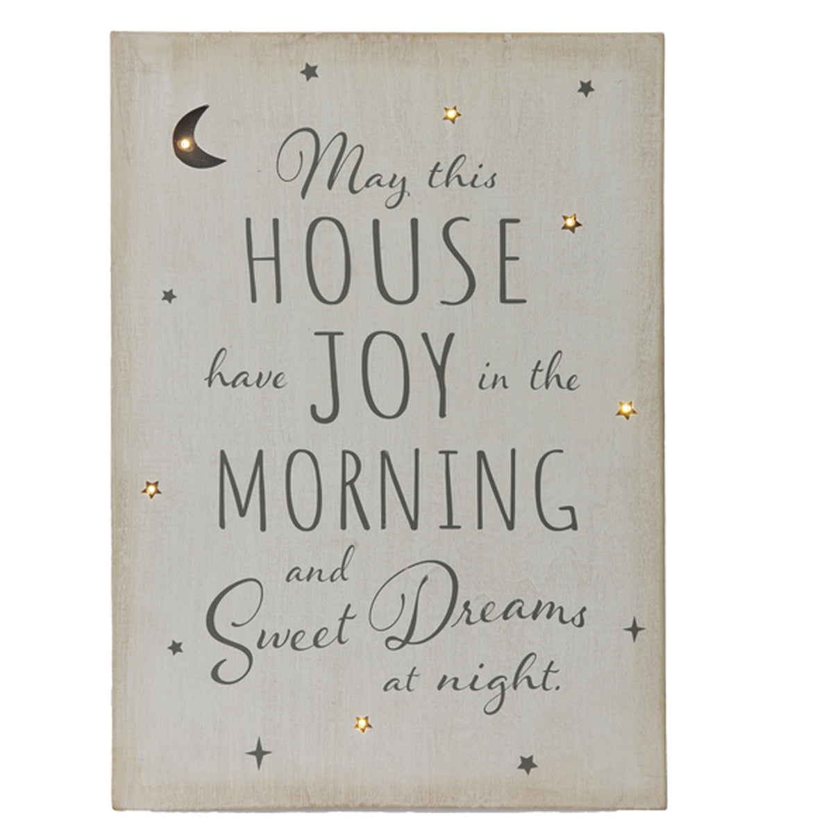 "May this house have joy" Light Up Wall Box Plaque