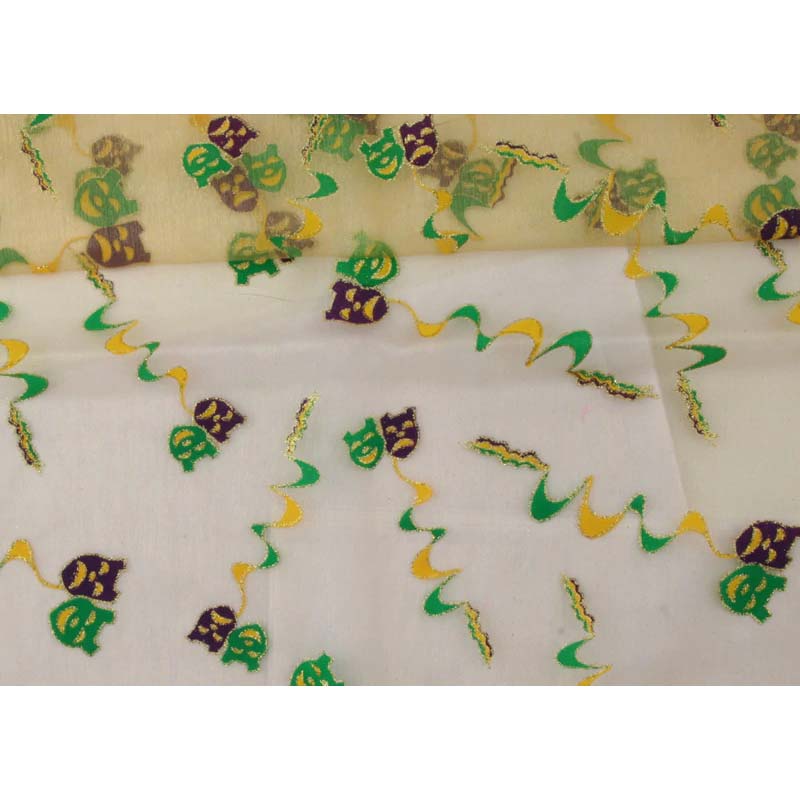 Mask Print Glitter Fabric