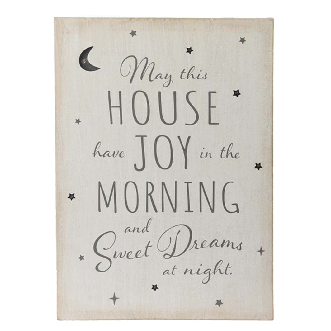 "May this house have joy" Light Up Wall Box Plaque