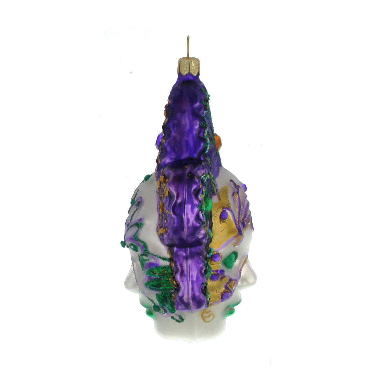 Venetian Mask Mardi Gras Green and Purple Ornament Decoration