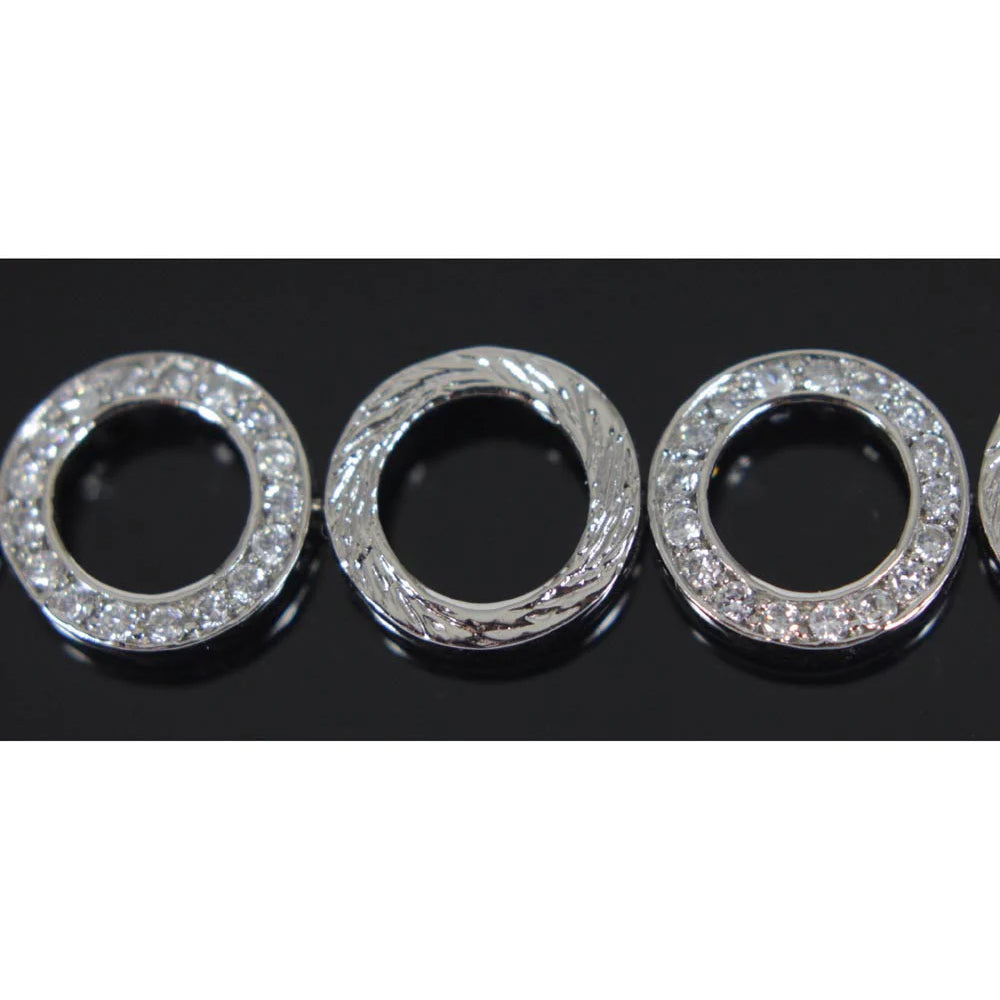 Sterling Silver Bracelet Circles 7.5"