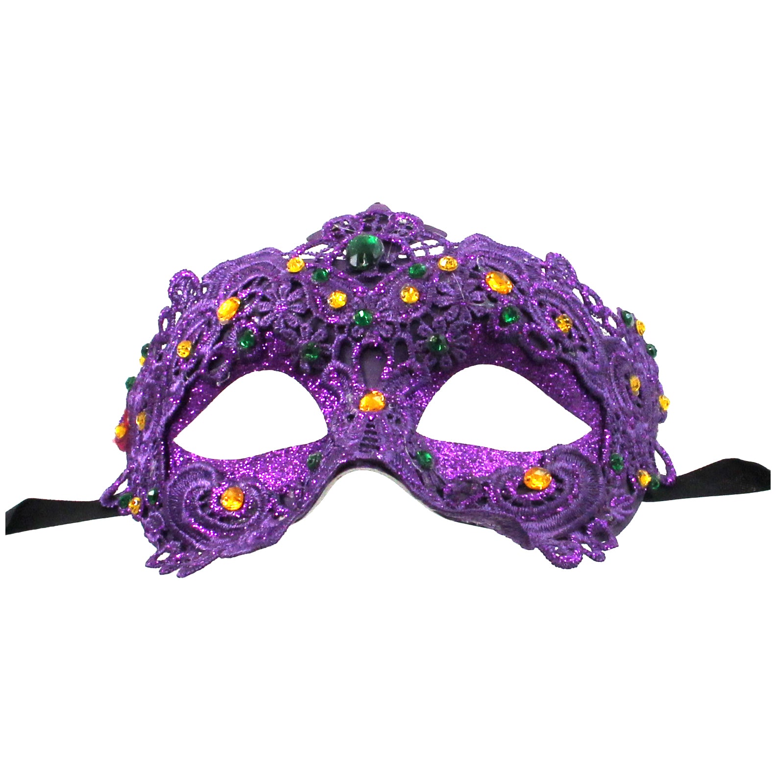 Lace Jeweled Eye Mask 9" X 4"