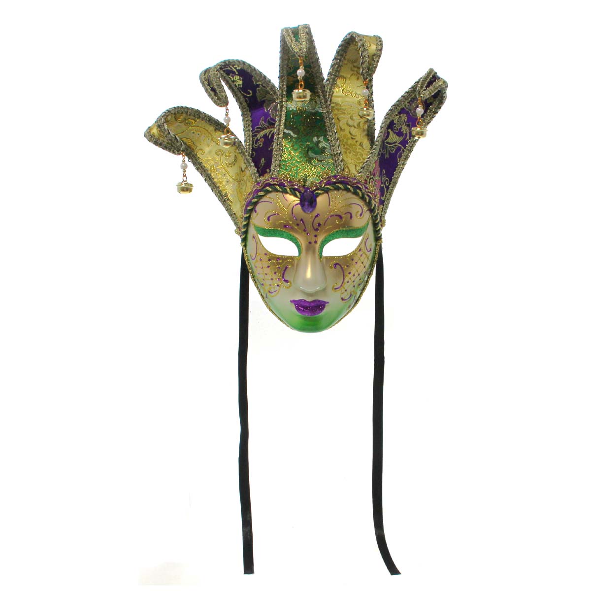 Large Decorative Mardi Gras Mask with 5 Horns
