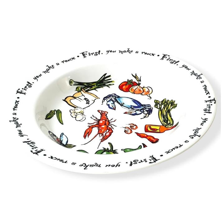 "First You Make a Roux" Serving Bowl 10.5"X1.875"