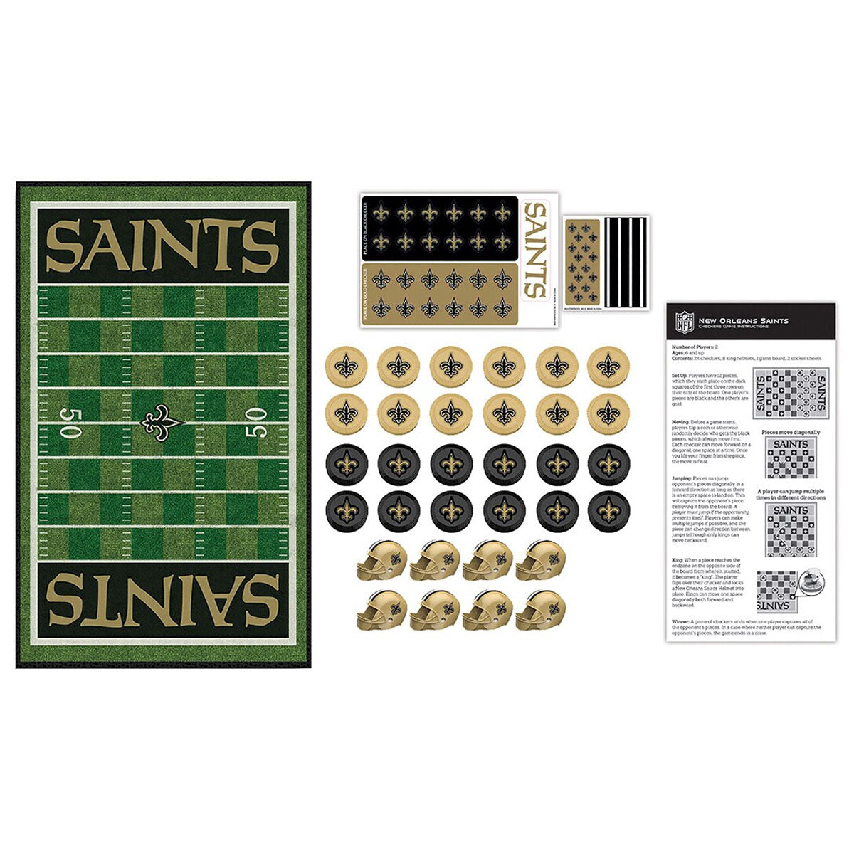 New Orleans Saints Checkers Board Game