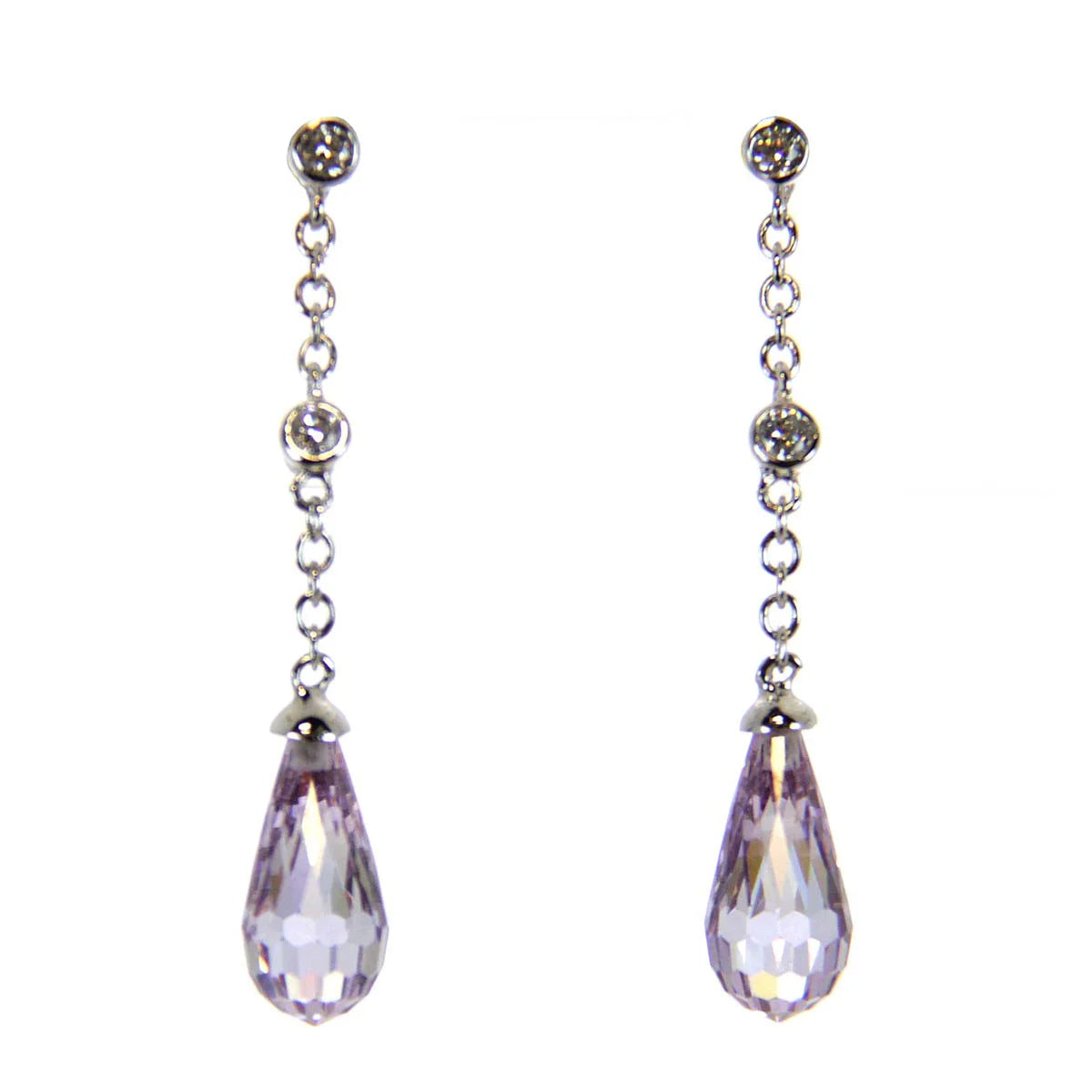Tanzanite Drop Sterling Silver Earrings