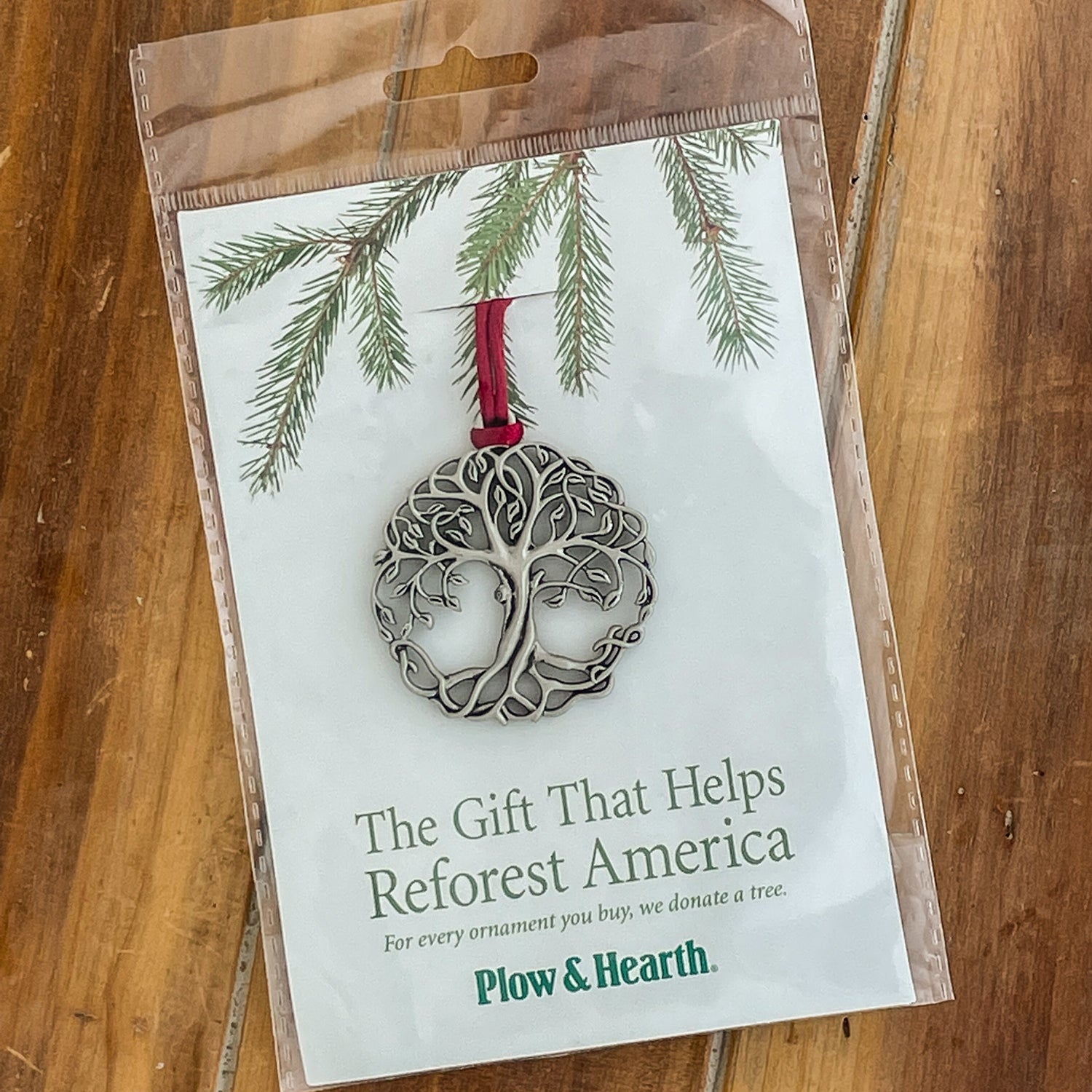 Pewter Tree of Life Ornament, Plow & Hearth