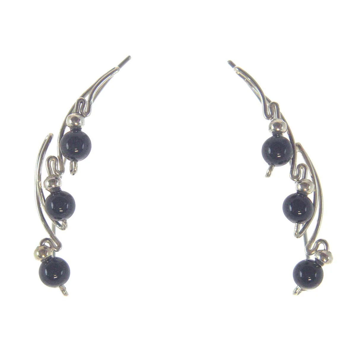 Ear Vine Sterling Silver Onyx