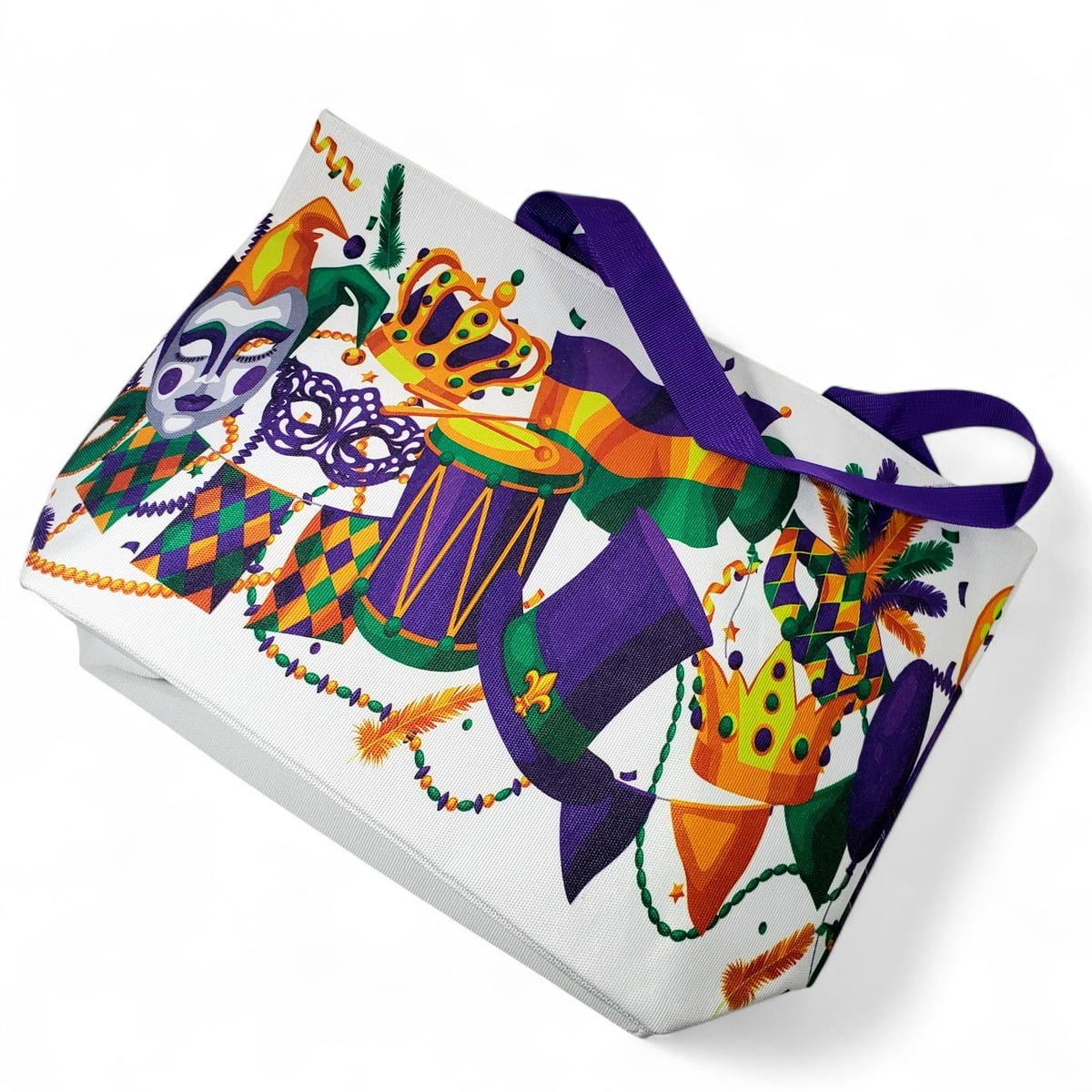 Mardi Gras White Party Tote Bag