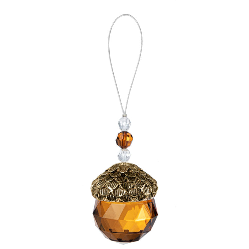 Acorn Crystal Ornament, 3"h, 4 choices