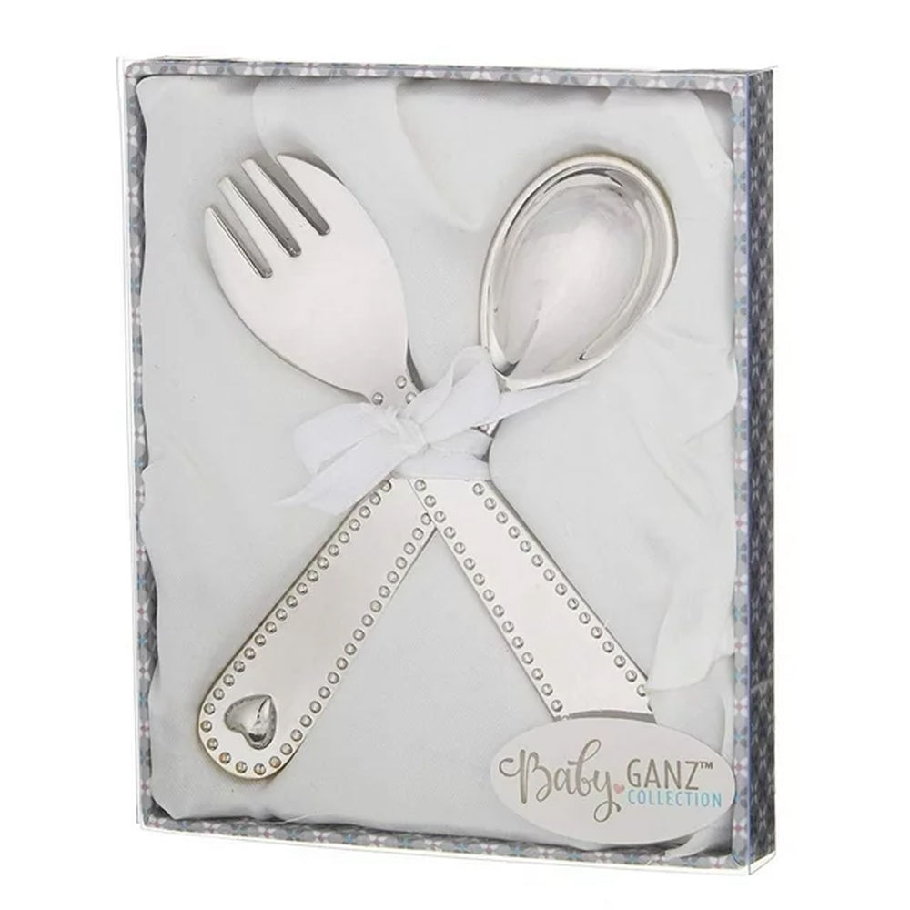 Silver Plate Spoon/Fork Set, Baby/Toddler