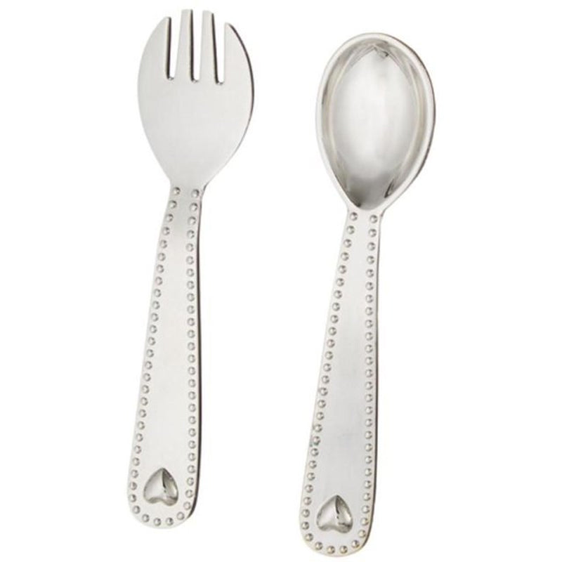 Silver Plate Spoon/Fork Set, Baby/Toddler