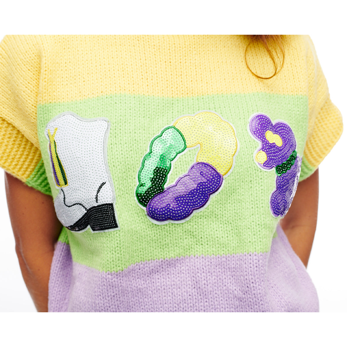 Mardi Gras Sweater with Icons