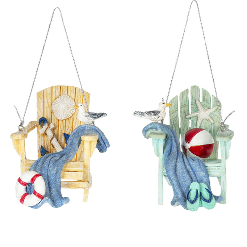 Beach Chair Ornament, 2 Styles