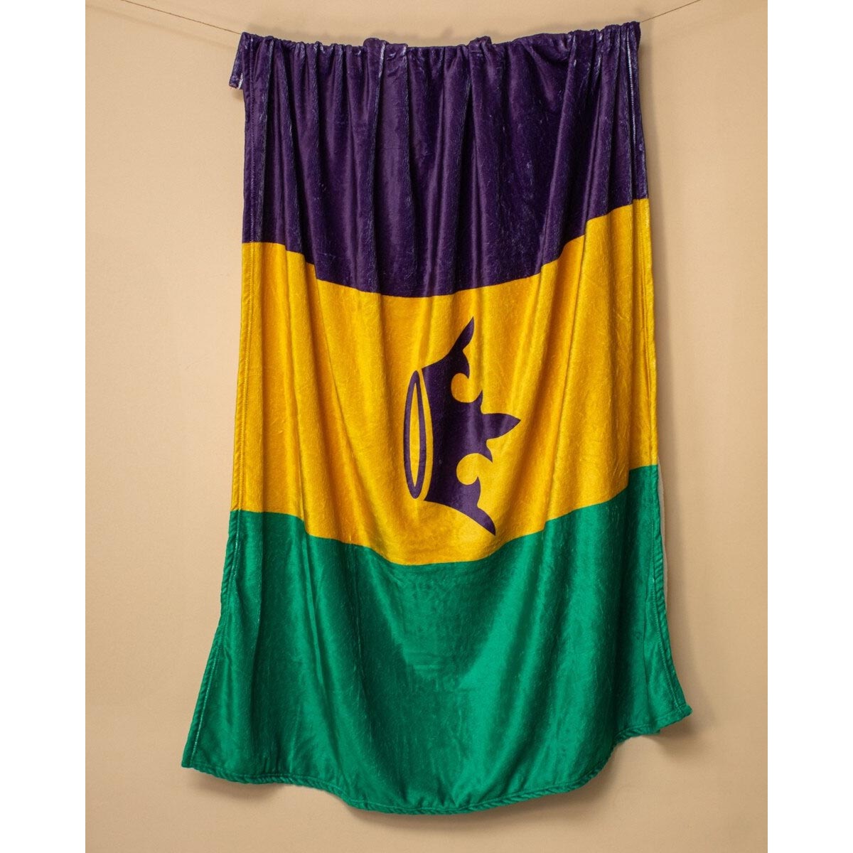 Mardi Gras Flag Throw