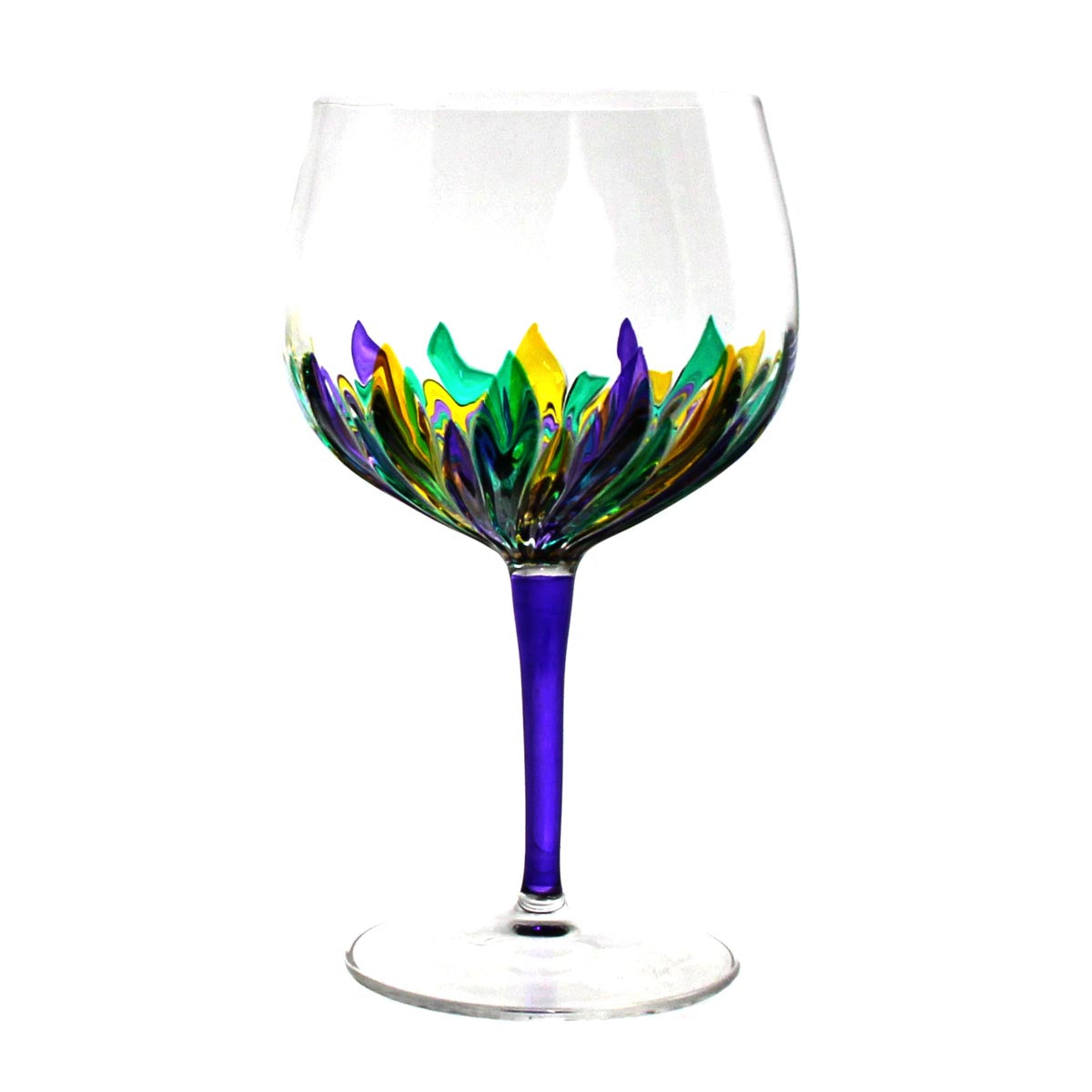 Mardi Gras Incanto Lg Wine Glass