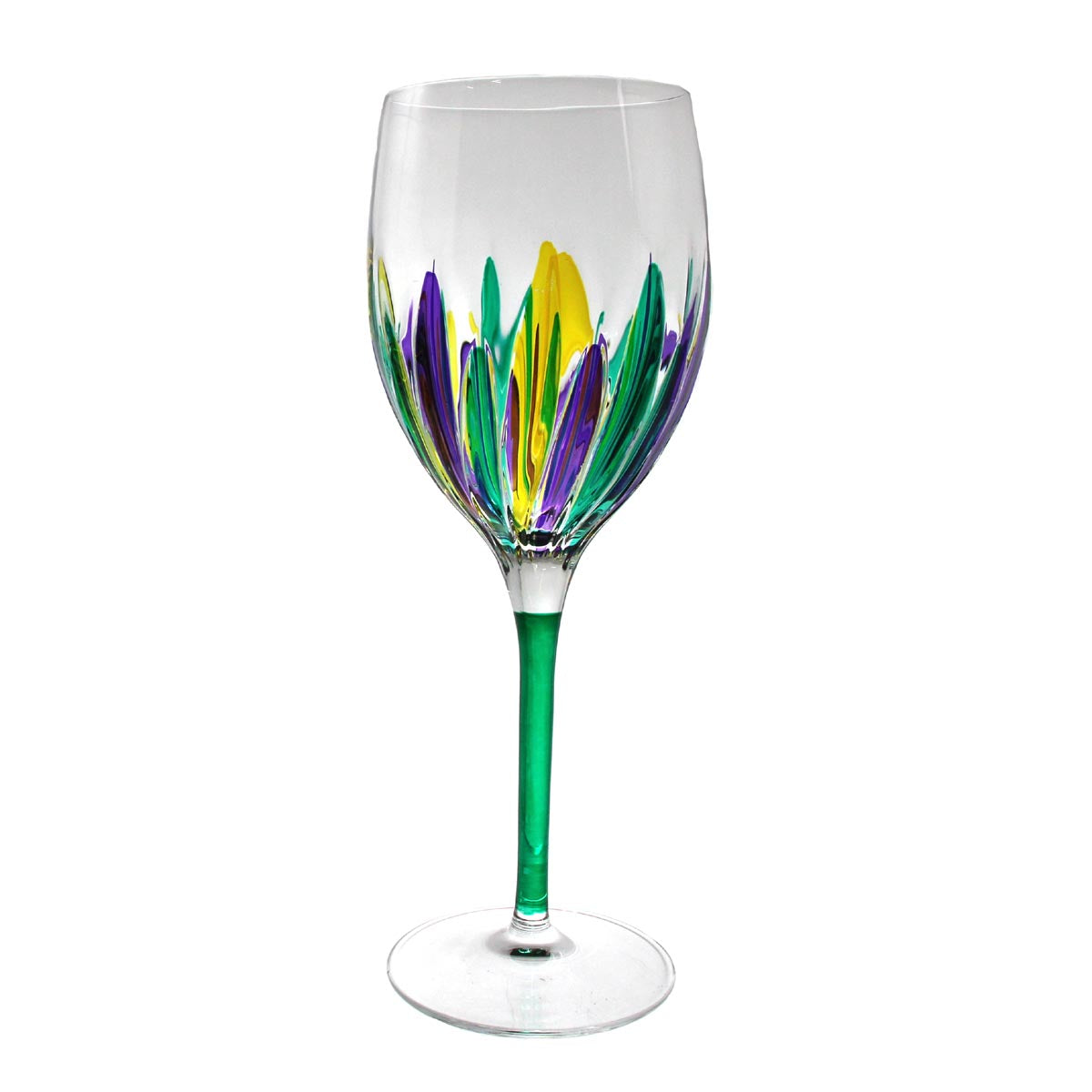 Mardi Gras Incanto Wine Glass
