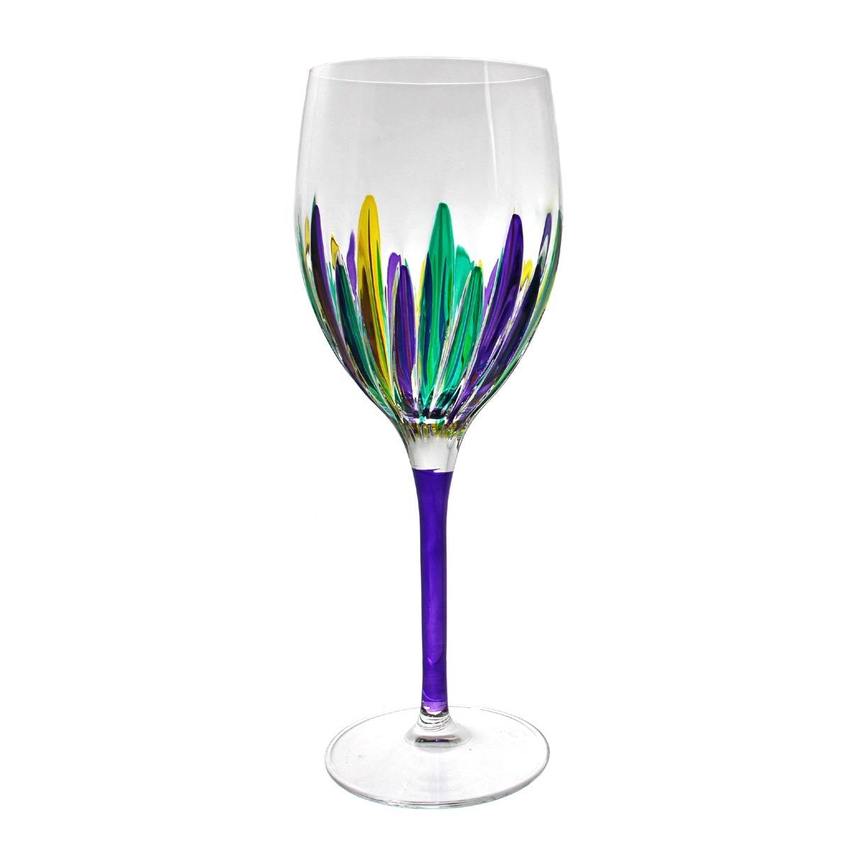 Mardi Gras Incanto Wine Glass