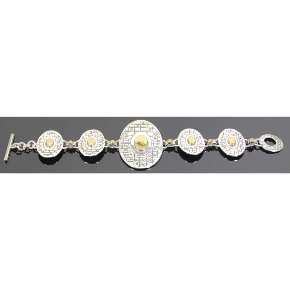 Sterling Silver Bracelet Gold 14kt Overlay