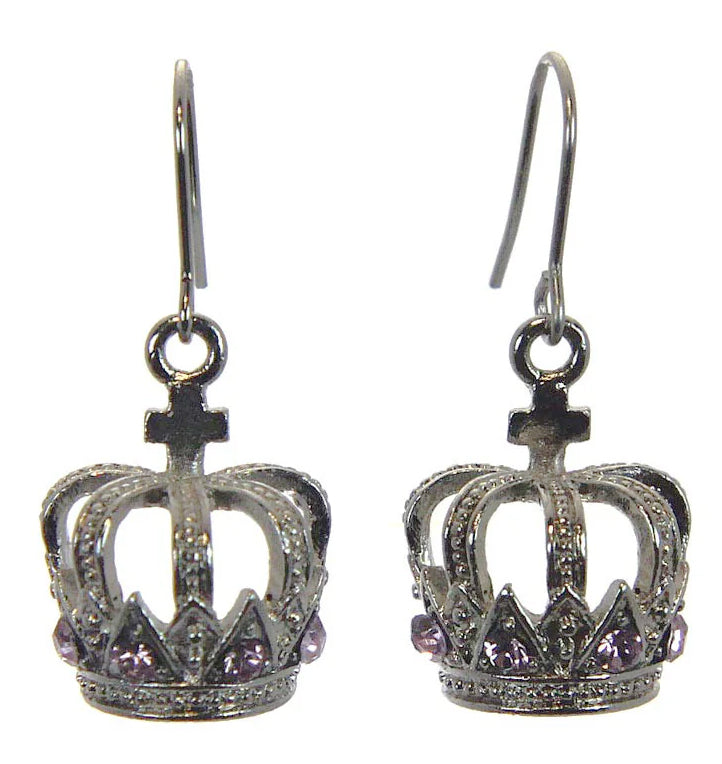 Crown Cross Earrings
