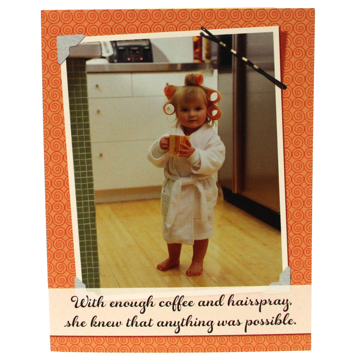 Encouragement Notelet Card: With enough coffee...