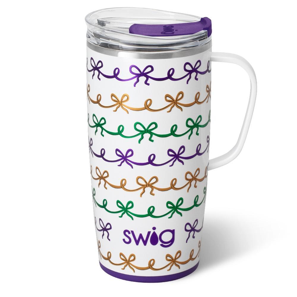 Mardi Gras Swig Travel Mug 22oz