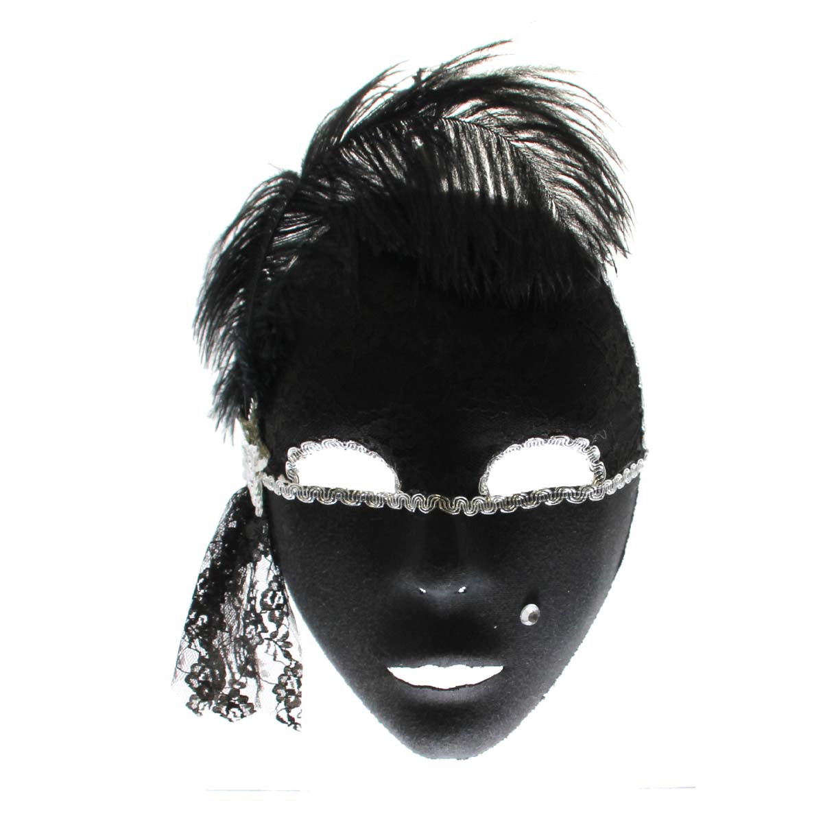 Lace & Feathers Mask