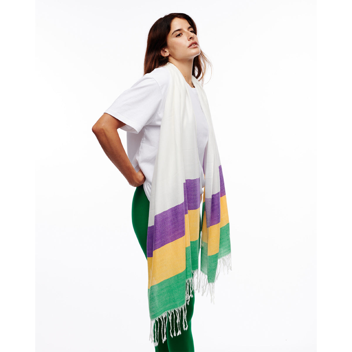 Mardi Gras 3 Stripe Scarf