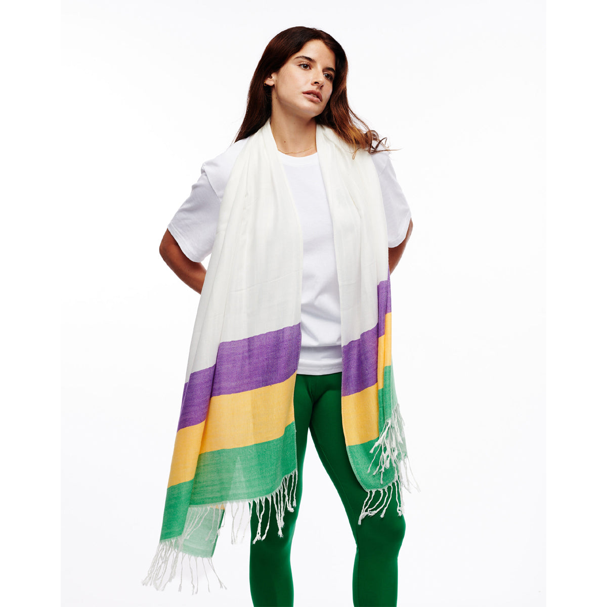 Mardi Gras 3 Stripe Scarf