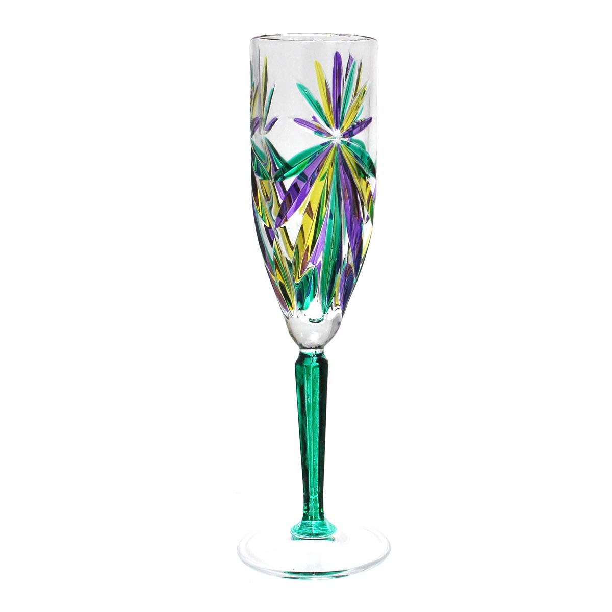 Mardi Gras Oasis Flute Champagne Glass