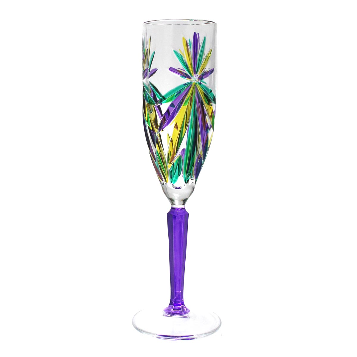 Mardi Gras Oasis Flute Champagne Glass