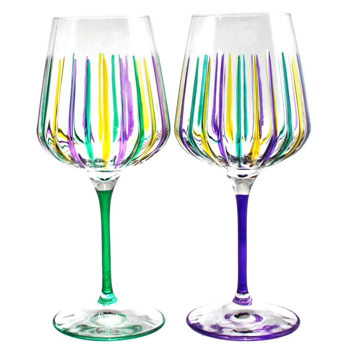 Mardi Gras Timeless Wine Calici