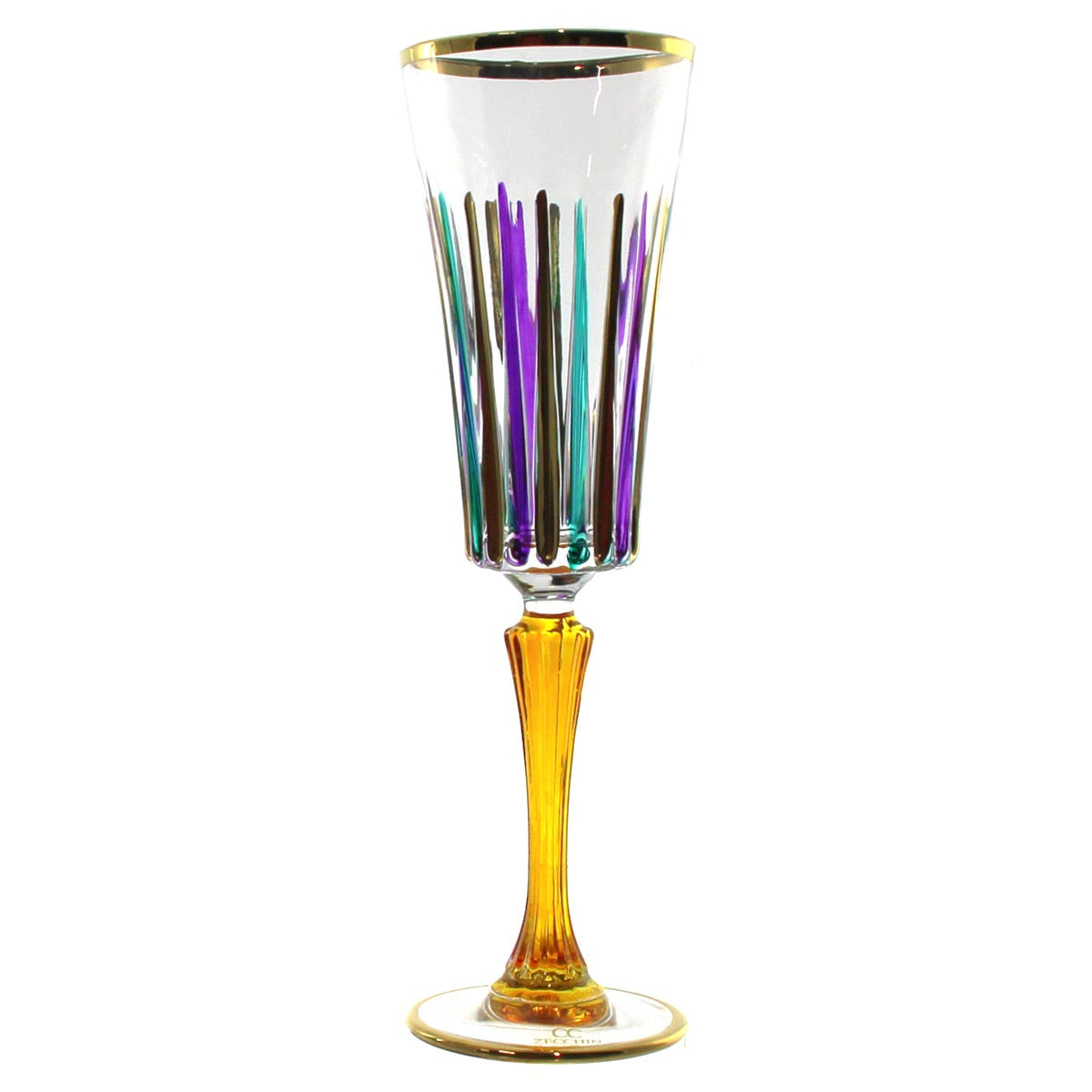 Mardi Gras Timeless Flute Glass Calice Flute