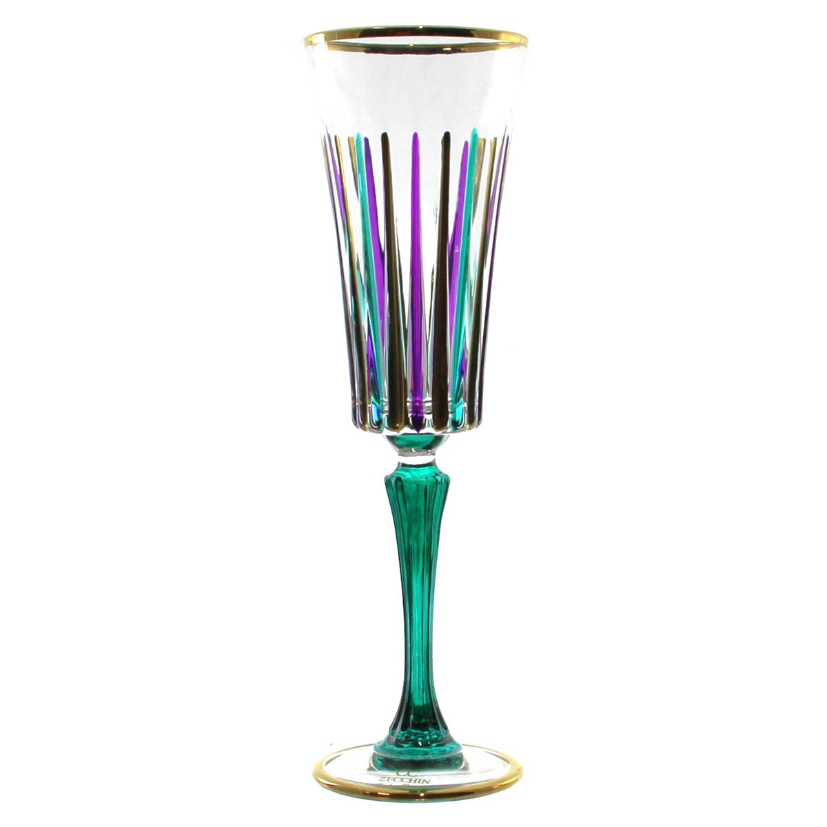 Mardi Gras Timeless Flute Glass Calice Flute