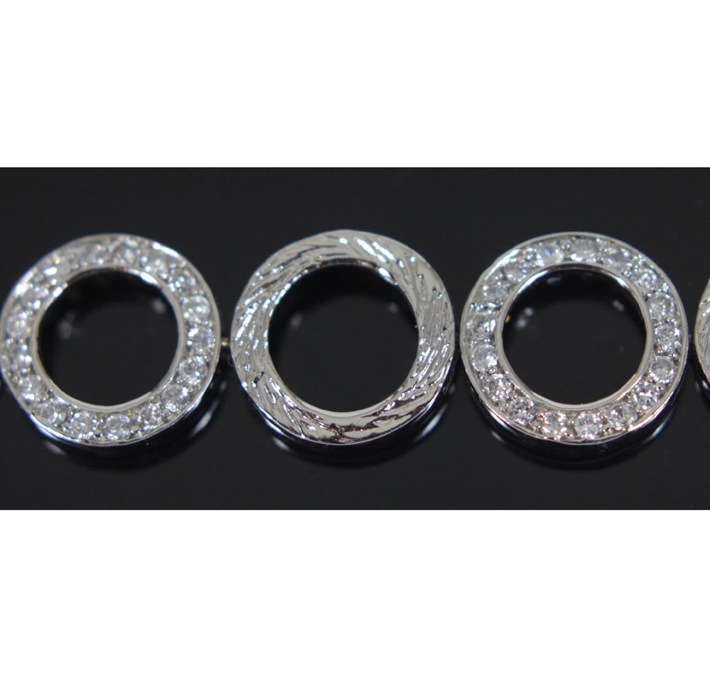 Sterling Silver Bracelet Circles 7.5"