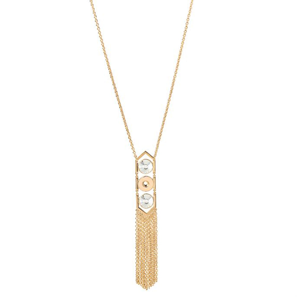 Petite Ginger Snaps Necklace Cache Tassel-Gold