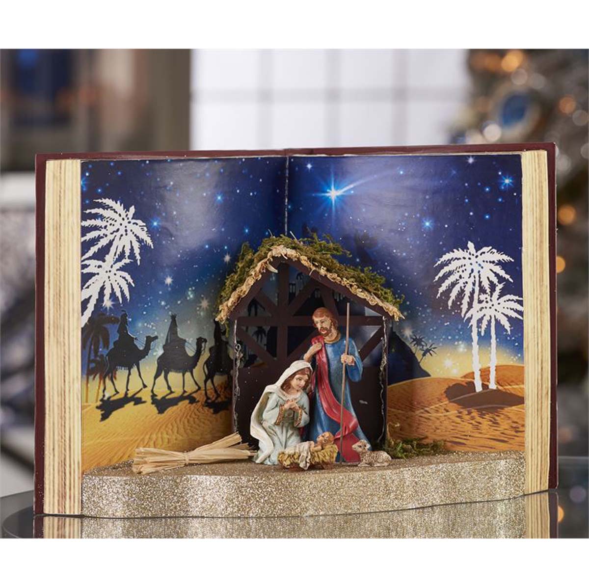 Nativity Book Scene LED